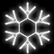 Снежинка из неона «Классик» (60х60см, IP67, уличная) белый