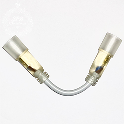 Соединительный коннектор для гибкого неона D-образный (14х14мм, 5 см)
